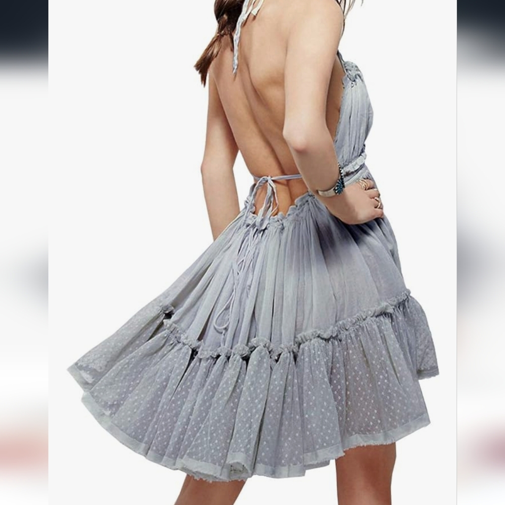 Light Purple Ruffled Dress - Picture 2 of 4